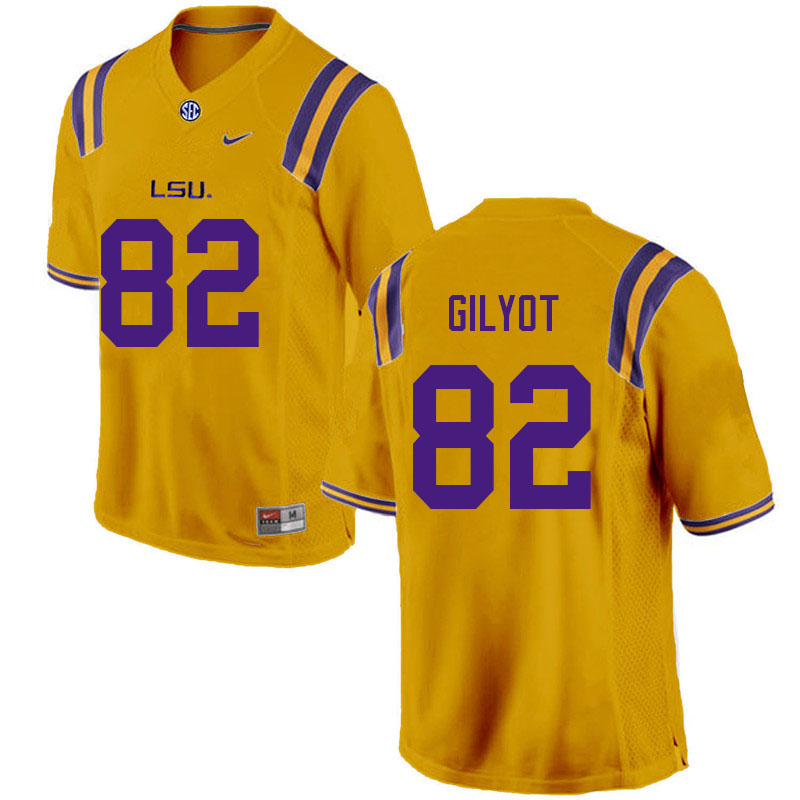 Men #82 LJ Gilyot LSU Tigers College Football Jerseys Sale-Gold - Click Image to Close